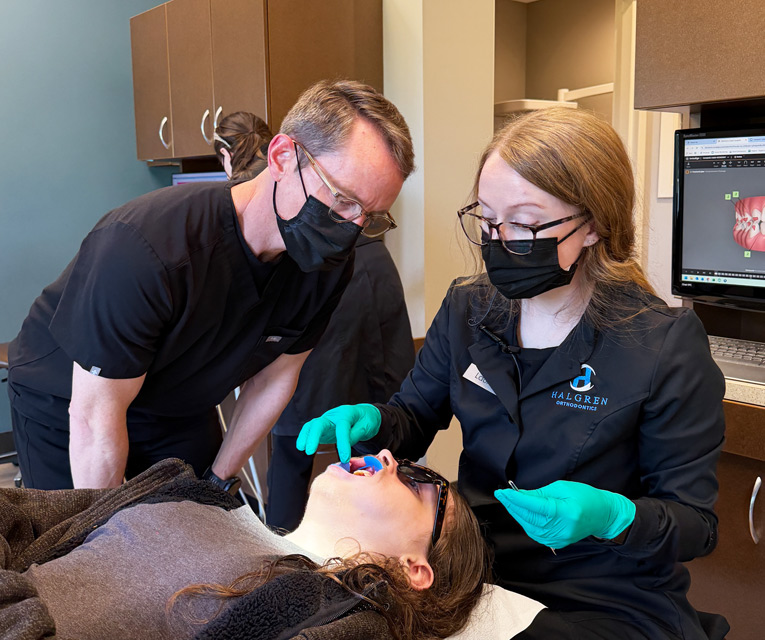 Halgren team at work at Halgren Orthodontics
